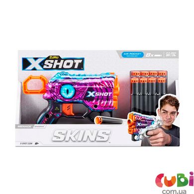 Оружие игрушечное быстрострельный бластер X-SHOT Skins Menace Enigma (8 патронов), 36515L