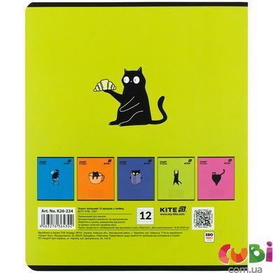Зошит шкільний Kite One color (K26-234), 12 аркушів, лінія