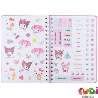 Щоденник на спіралі Kite Hello Kitty (HK26-438), тверда обкладинка