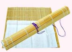 94160439 Пенал для пензлів, бамбук, натуральний колір + тканина (36х36см), (14502) D.K.ART CRAFT