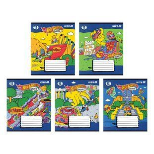 Тетрадь школьная Kite Hot Wheels HW25-232-2, 12 листов, в клетку