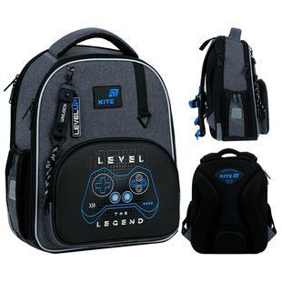 Рюкзак Kite Education каркасный 556 Level UP (K26-556M-3), сірий