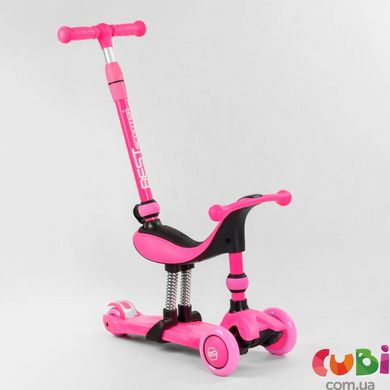 Самокат-велобег 3в1 трехколесный BS-23180 Best Scooter, 3 колеса PU со светом, сиденье