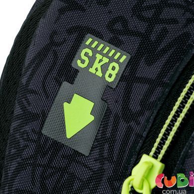 Набір рюкзак + пенал + сумка для взуття Kite 763M SK8 (SET_K26-763M-3), Чорний