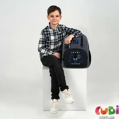 Рюкзак Kite Education каркасный 556 Level UP (K26-556M-3), сірий