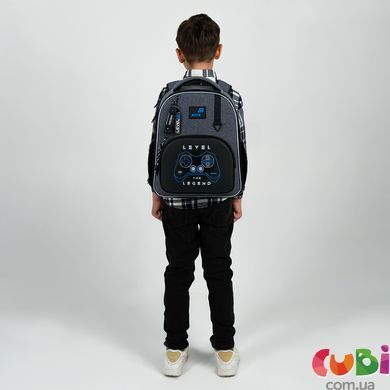 Рюкзак Kite Education каркасный 556 Level UP (K26-556M-3), сірий