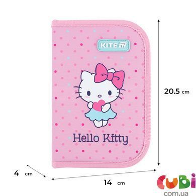 Пенал Kite 1 отделение, 2 отворота, с наполнением 622H HK (HK26-622H), Розовый