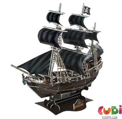 Трехмерная головоломка-конструктор "Корабль Месть Королевы Анны" T4005h, CubicFun