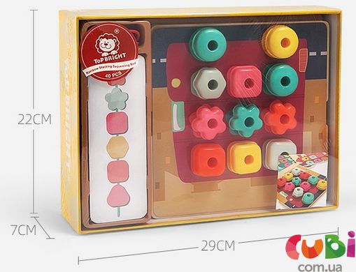 Деревянная игрушка Top Bright Мозаика и нанизывание (120450)