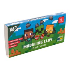 Пластилін YES, 6 кольорів, 120г Minecraft, 540628