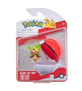 Ігровий набір POKEMON W14 - ЧЕСПІН В ПОКЕБОЛІ (ігрова фігурка, покебол), комбінований