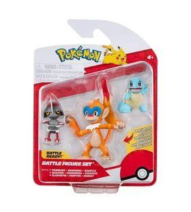 Набір ігрових фігурок POKEMON W18 - ПОНЬЯРД, СКВІРТЛ, МОНФЕРНО