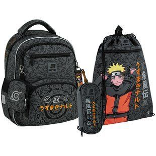 Набор для школы Kite Education Naruto Shippuden SET_NR25-773M (рюкзак, пенал, сумка), комбинированый