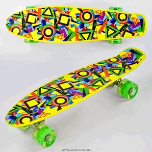 Скейт Best Board, дошка=55см, колеса PU, світяться, d=6см (Р 11002)