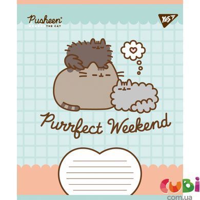 Зошит учнівський шкільний, А5 12 кос. Yes Pusheen Weekend (767609)