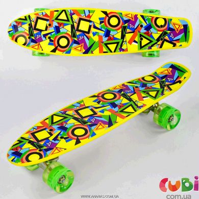 Скейт Best Board, доска=55см, колеса PU, светящиеся, d=6см (Р 11002)