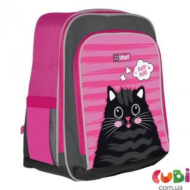 558036 Рюкзак шкільний SMART H-55 Cat rules , рожевий чорний