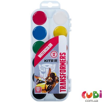 Фарби акварельні Kite Transformers TF21-061, 12 кольорів