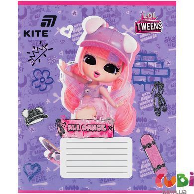 Зошит шкільний Kite LOL (LO26-235), 12 аркушів, коса лінія