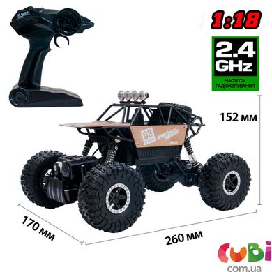 Автомобиль OFF-ROAD CRAWLER на р/у – SUPER SPEED (матовый коричн., аккум. 4.8V, метал. корпус, 1:18), Матовый коричневый