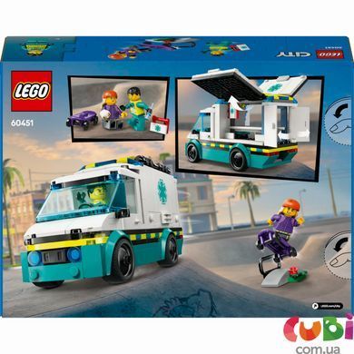 Конструктор Lego City Швидка допомога (60451), комбінований