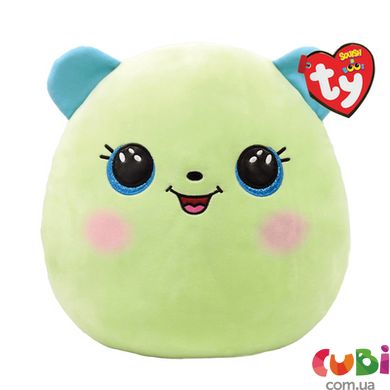 Детская игрушка мягконабивная TY SQUISH-A-BOOS 39227 Зеленый мишка CLOVER 20 см