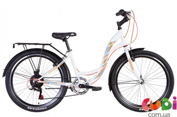 Велосипед ST 24" Discovery KIWI Vbr рама-14" бело-оранжевый с синим с багажником зад St, с крылом St