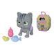 Игровой набор Pamper Pets. Пьющий и писающий котенок с цветной лапкой, 3 аксессуара-сюрприза (595 3051), комбинированый