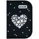 Пенал Kite 1 відділення, 2 відвороти, з наповненням 622H Black&Silver (K26-622H-5), Чорний