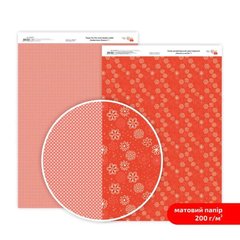 Дизайнерський папір двосторонній ROSA TALENT Ніжність квітів №1 Матовий (5318017), Червоний; Рожевий