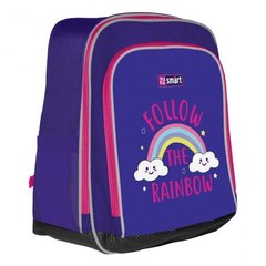 558039 Рюкзак шкільний SMART H-55 Follow the rainbow , фіолетовий