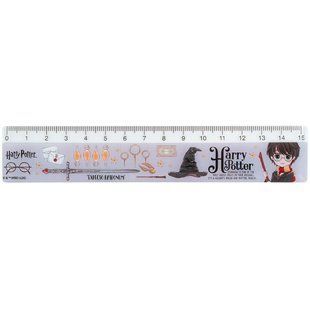 Линейка пластиковая Kite Harry Potter (HP26-090), 15 см, Бежевый