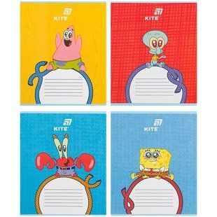 Зошит шкільний Kite Sponge Bob (SB26-235), 12 аркушів, коса лінія