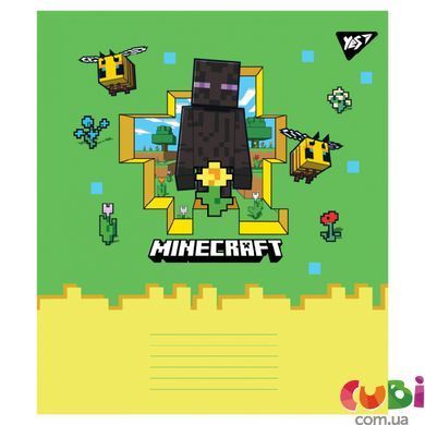 Тетрадь ученическая школьная, А5 12 клетка, Yes Minecraft Spring, 767590