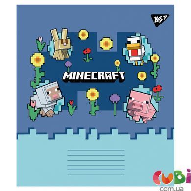 Тетрадь ученическая школьная, А5 12 клетка, Yes Minecraft Spring, 767590