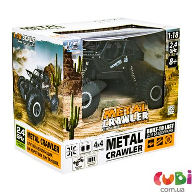 Автомобіль OFF-ROAD CRAWLER з р/к - TIGER (матовий чорний, акум. 4,8V, метал. корпус, 1: 18), Матовый черный