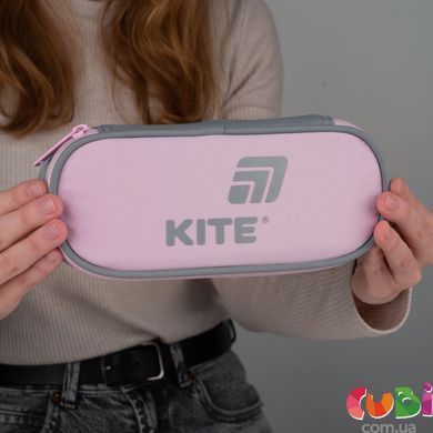 Пенал Kite K25-599-17, синій зі звірятами, для дитячих канцтоварів, комбінований