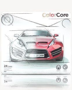 Карандаші 24 цв., мет., 3100 MARCO