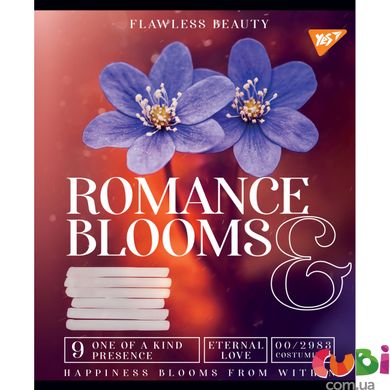 Зошити для записів, А5 48 клітинка YES Romance blooms, зошит для записів, 766446
