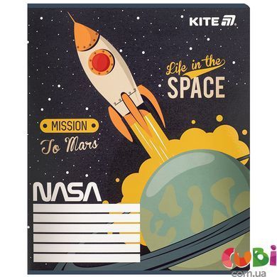 Тетрадь школьная Kite NASA NS25-232, 12 листов, в клетку