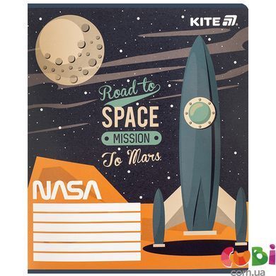 Тетрадь школьная Kite NASA NS25-232, 12 листов, в клетку