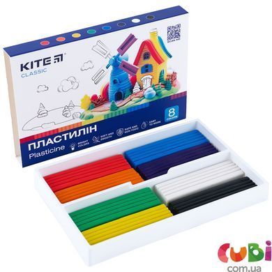 Пластилін, 8 кольорів, 160 г. Kite Classic (K-082)