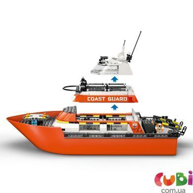Конструткор Lego City Спасательный катер и вертолет береговой охраны (60504)