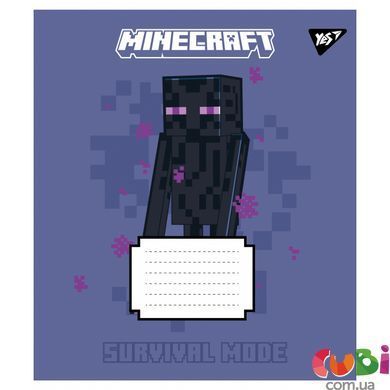 Зошит учнівський шкільний, А5 18 лінія, Yes Minecraft Signs,767560