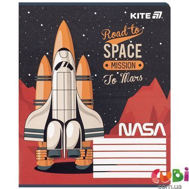 Тетрадь школьная Kite NASA NS25-232, 12 листов, в клетку