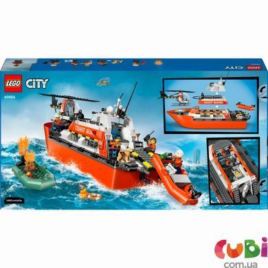 Конструткор Lego City Спасательный катер и вертолет береговой охраны (60504)