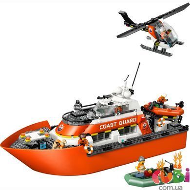 Конструткор Lego City Спасательный катер и вертолет береговой охраны (60504)