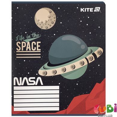 Тетрадь школьная Kite NASA NS25-232, 12 листов, в клетку
