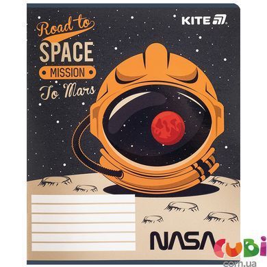 Тетрадь школьная Kite NASA NS25-232, 12 листов, в клетку
