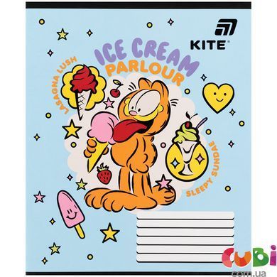 Зошит шкільний Kite Garfield (GF26-235), 12 аркушів, коса лінія